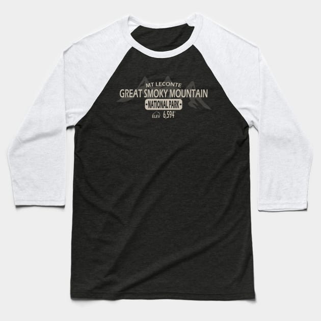 Mt Leconte Smoky Mountains Baseball T-Shirt by ilrokery